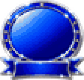 Blank blue certification badge