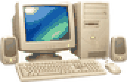 Beige desktop computer